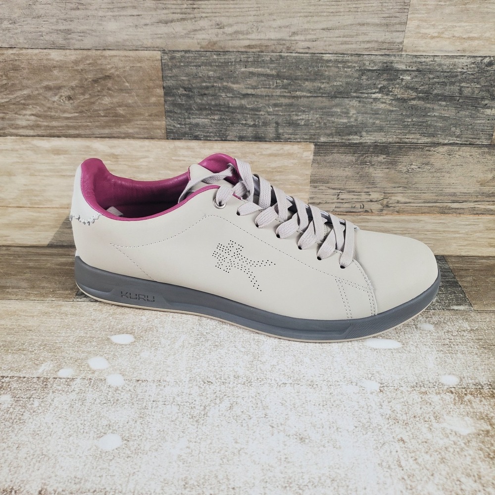 KURU ROAM Womens Shoes Sz 12 M Running Sand Pebble Leather Lace Up Sneakers